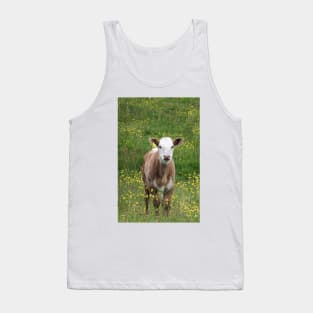 Calf in a Field Tank Top